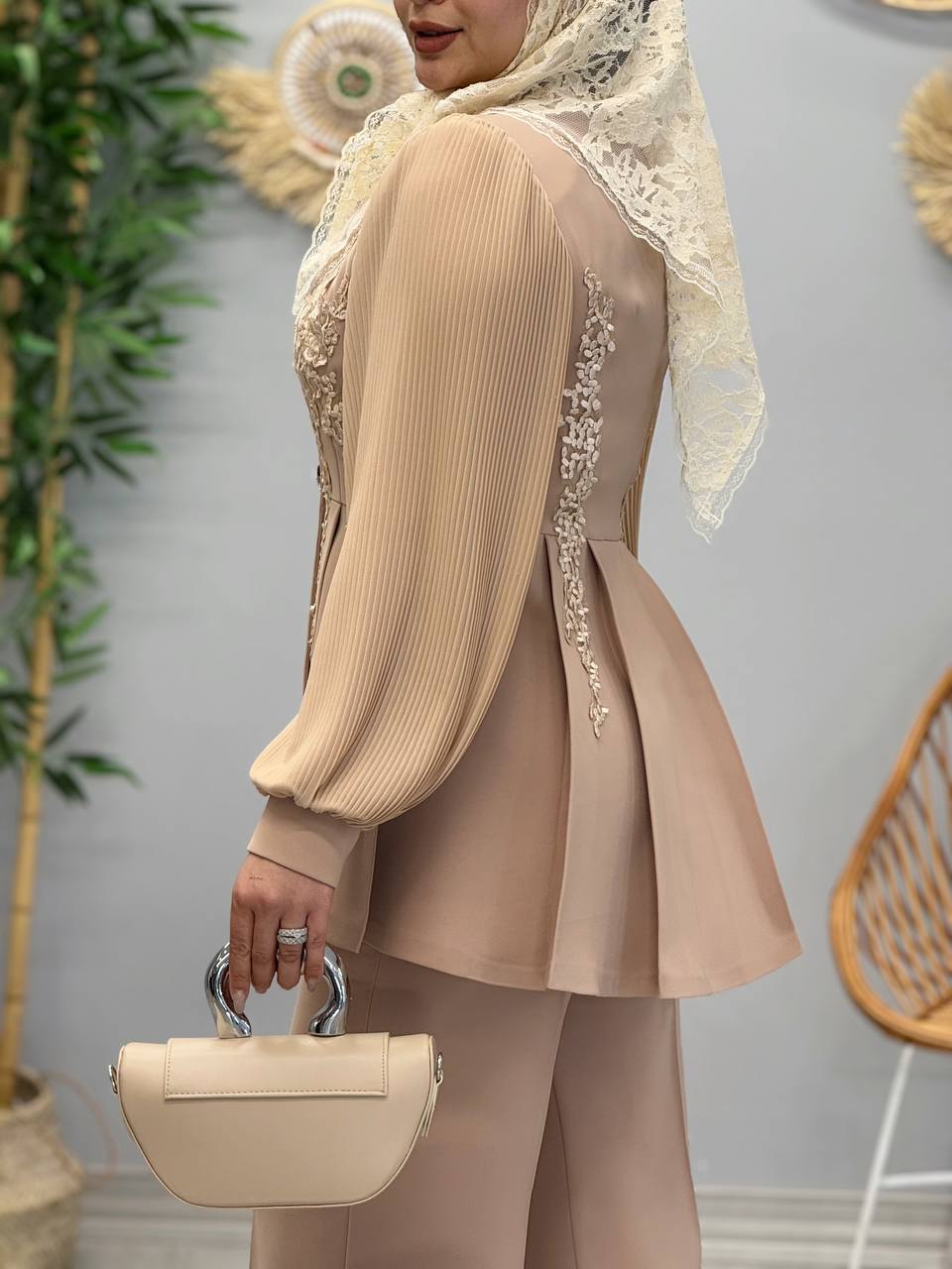 3045-کت و شلوار مزونی دلبر