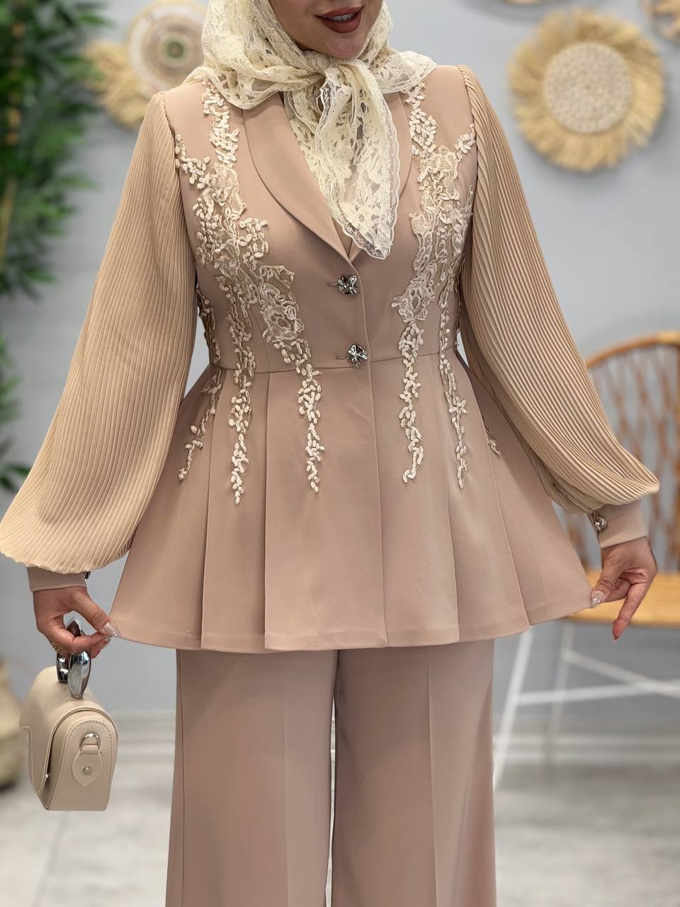 3045-کت و شلوار مزونی دلبر