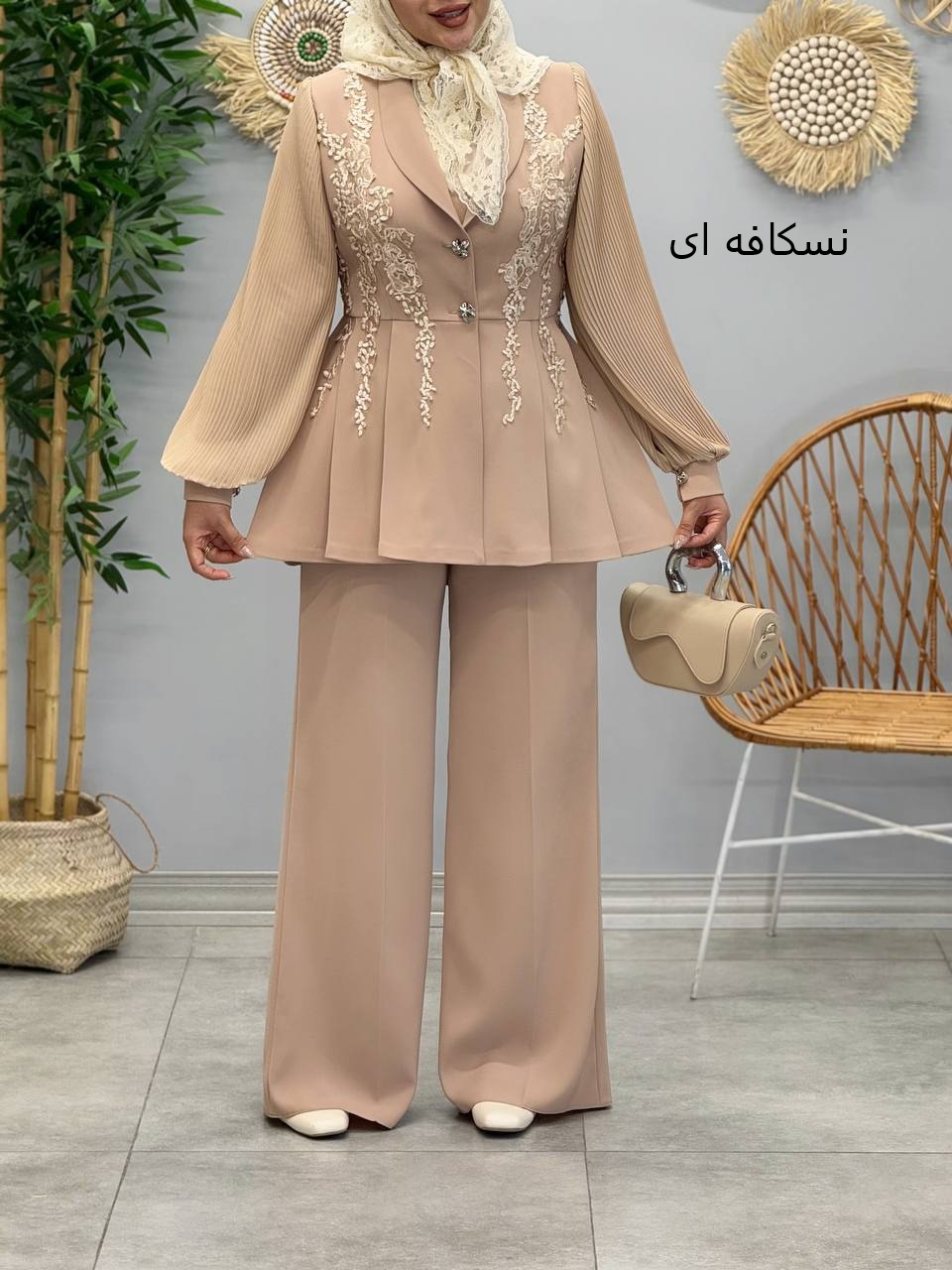 3045-کت و شلوار مزونی دلبر