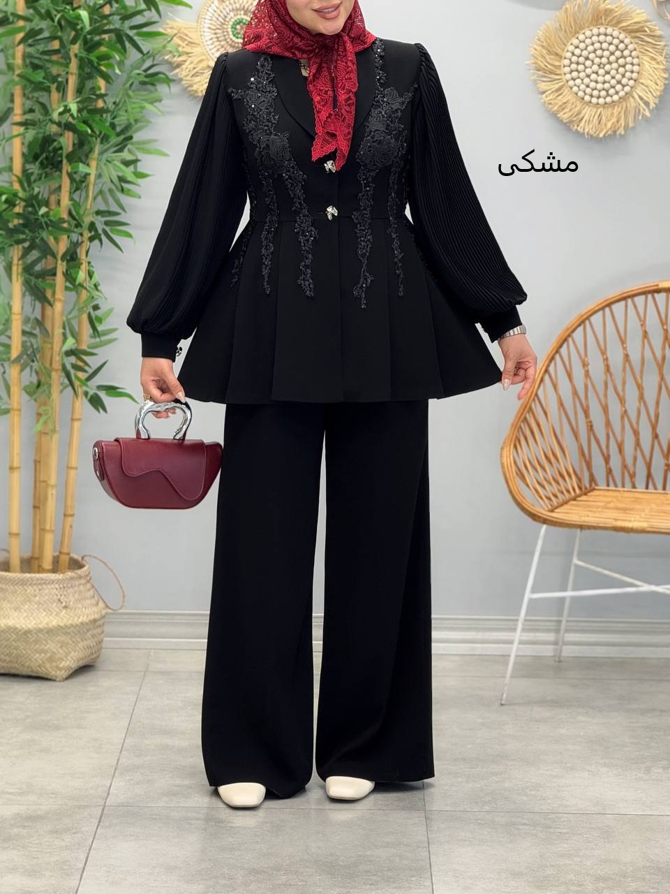 3045-کت و شلوار مزونی دلبر