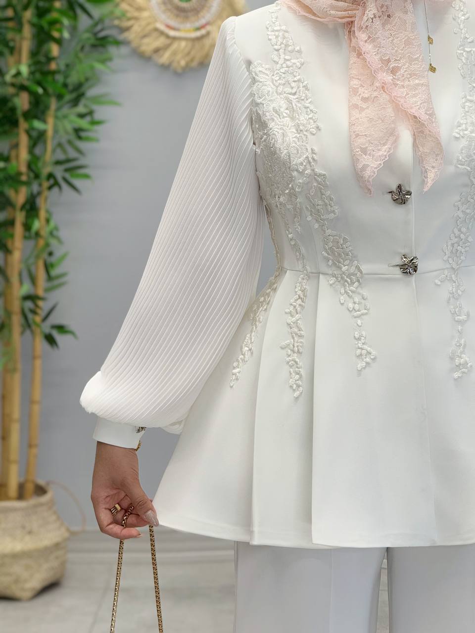 3045-کت و شلوار مزونی دلبر