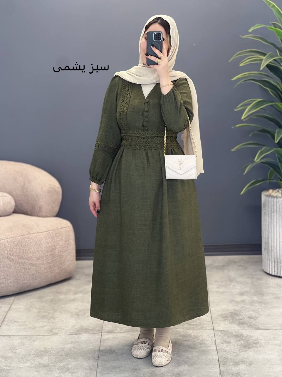 3052-پیراهن بلند بهاره