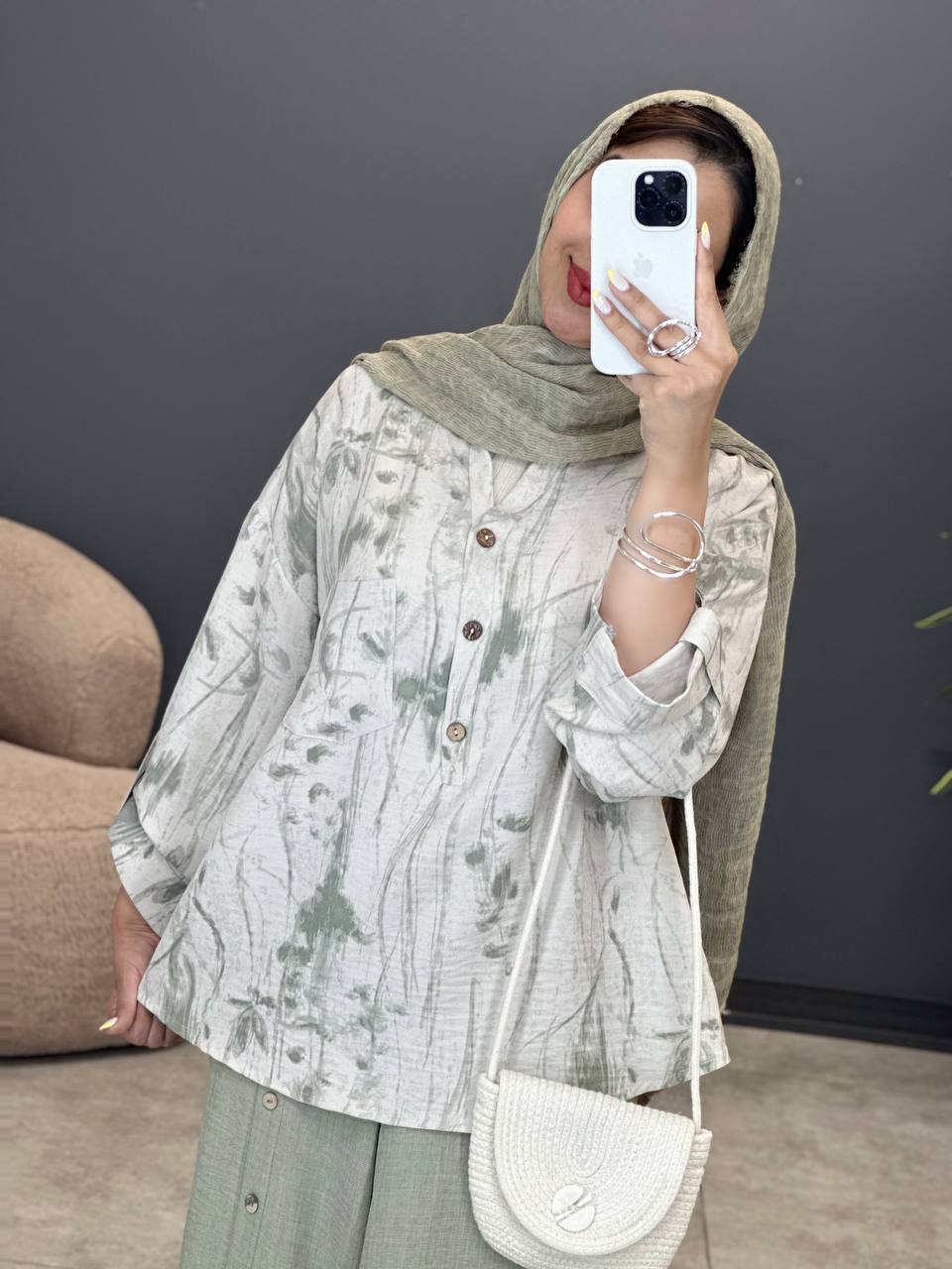 3054-ست آبرنگی دکمه چوبی