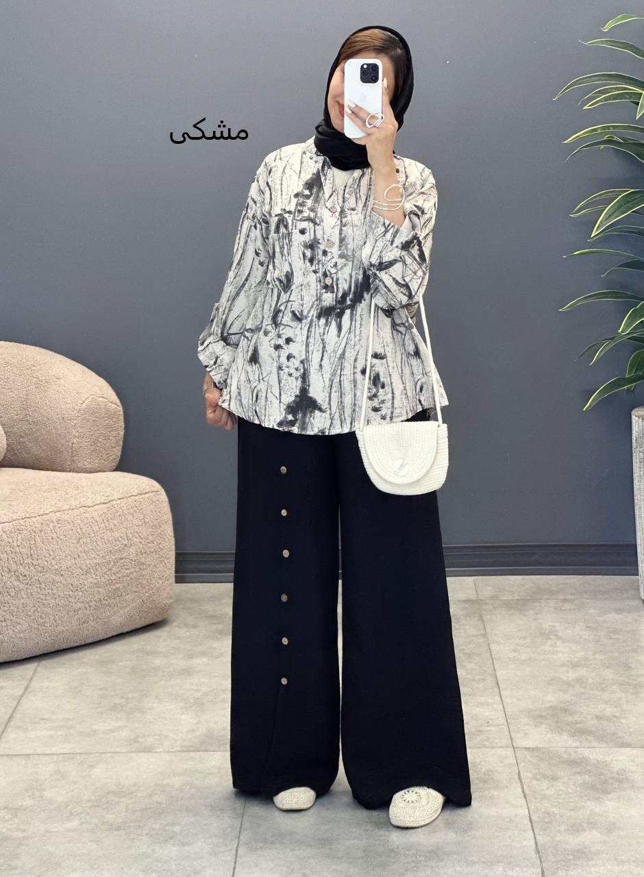 3054-ست آبرنگی دکمه چوبی