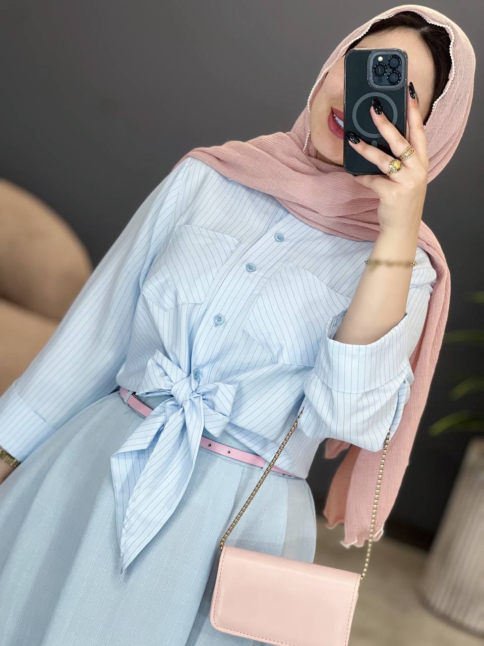 3056-شومیز و دامن آلیسا