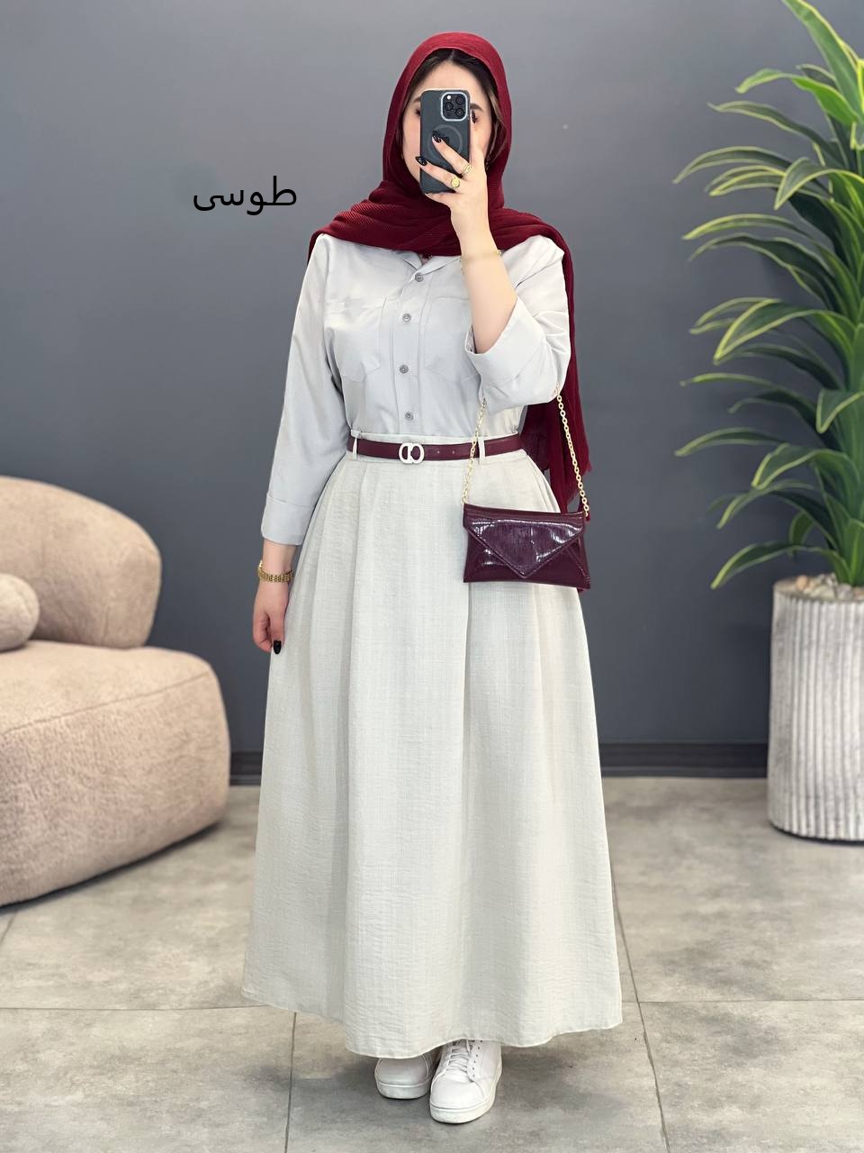 3056-شومیز و دامن آلیسا