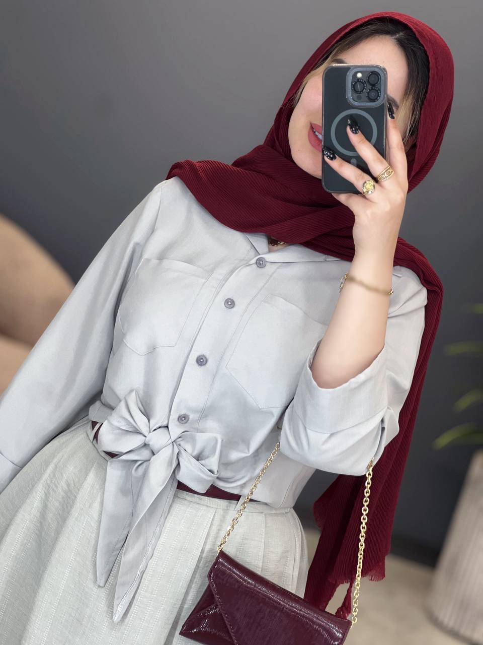 3056-شومیز و دامن آلیسا