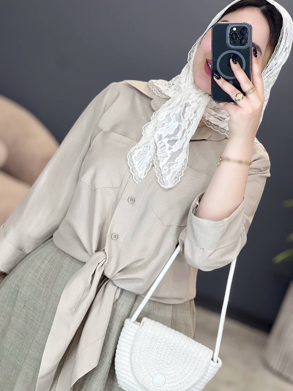 3056-شومیز و دامن آلیسا