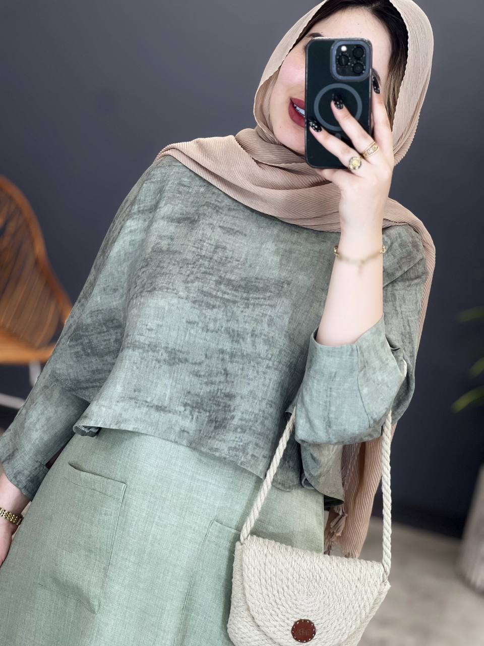 3065-کت و سارافن پروانه