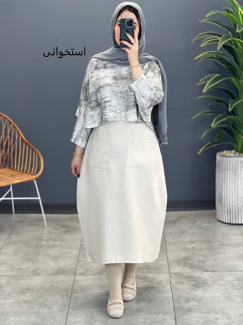 3065-کت و سارافن پروانه