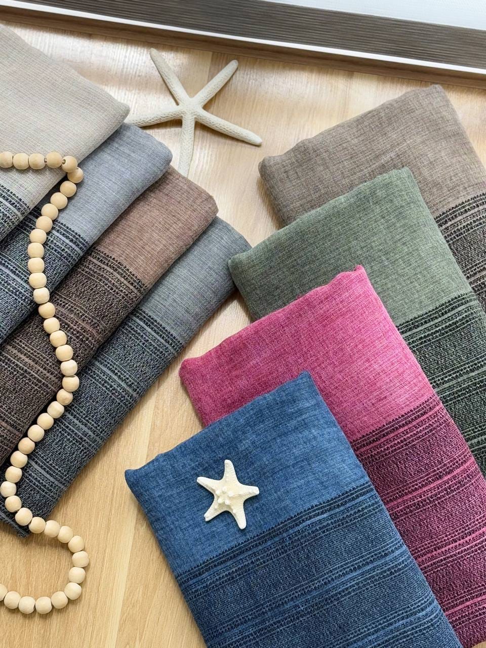 3066-شال صدف راه راه