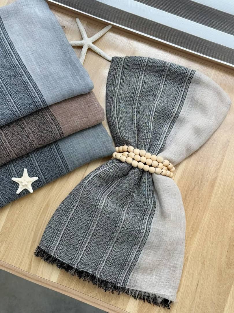 3066-شال صدف راه راه