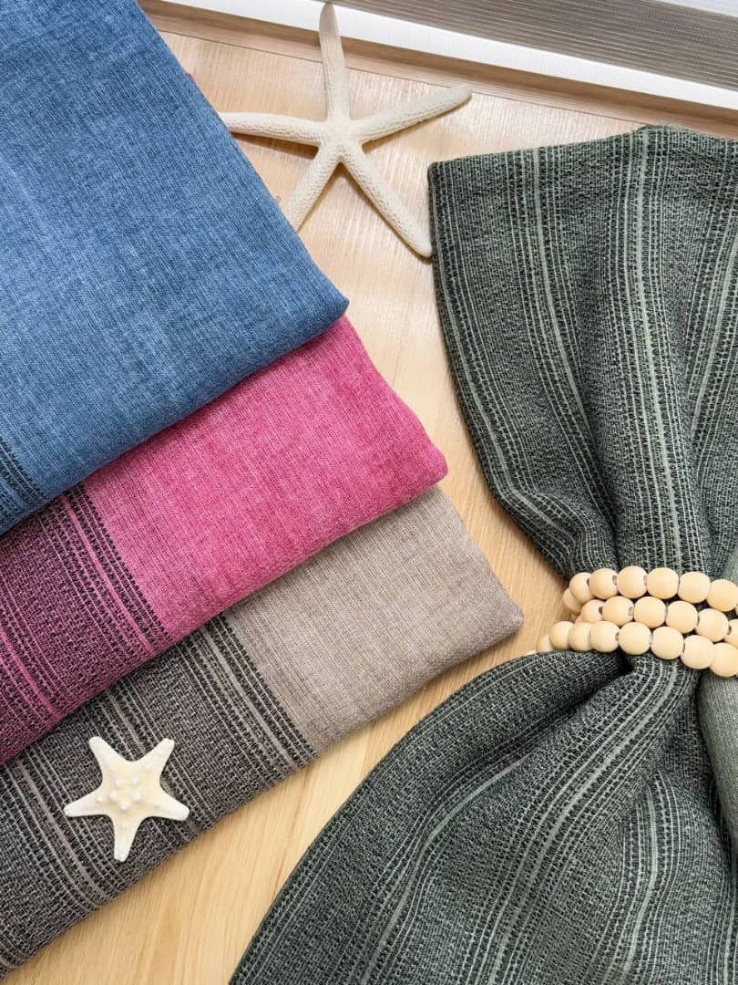 3066-شال صدف راه راه