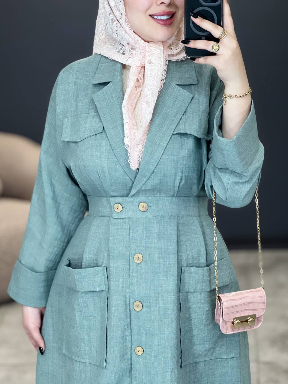 1783- مانتو مزونی یقه انگلیسی