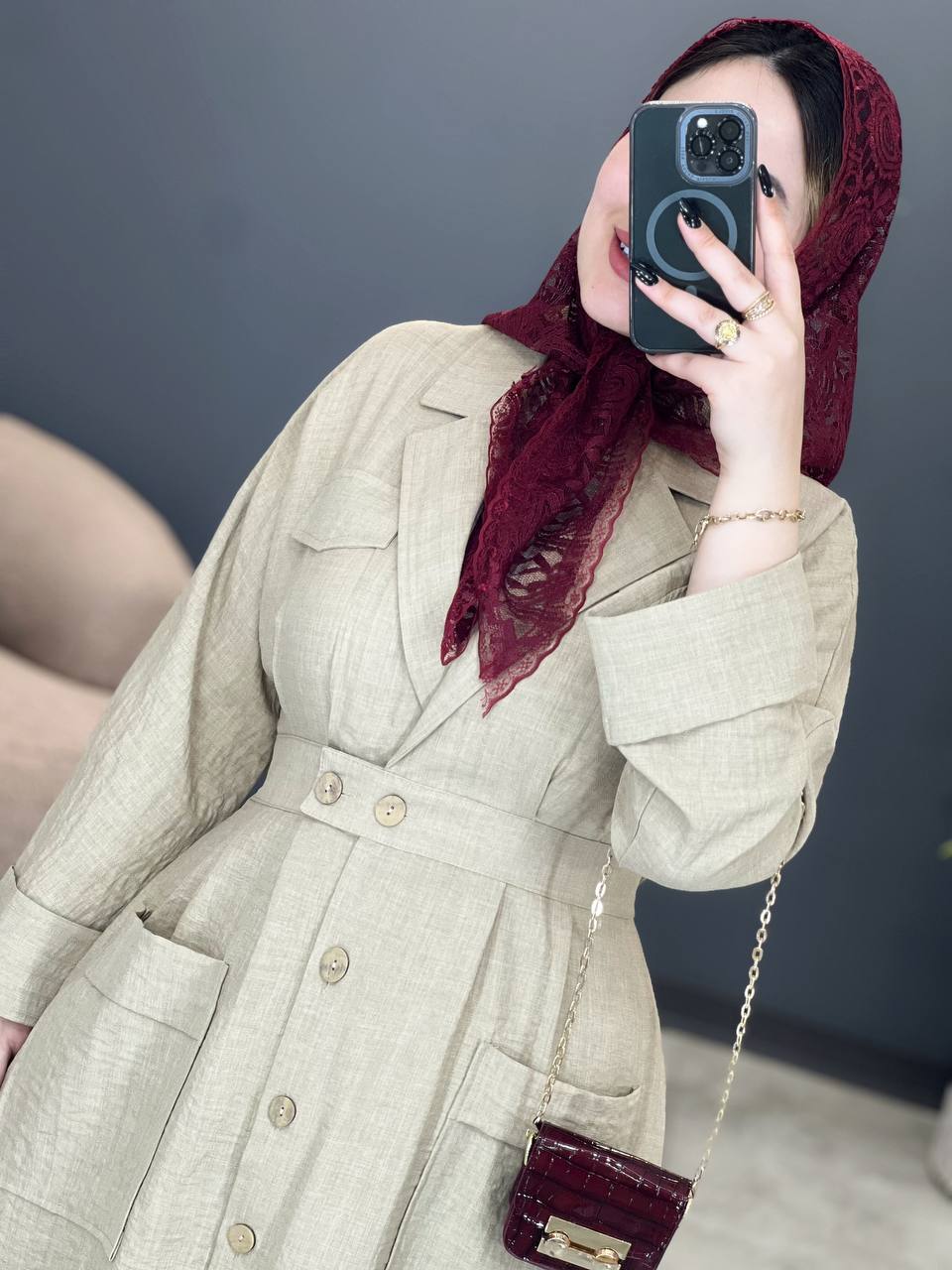 1783- مانتو مزونی یقه انگلیسی