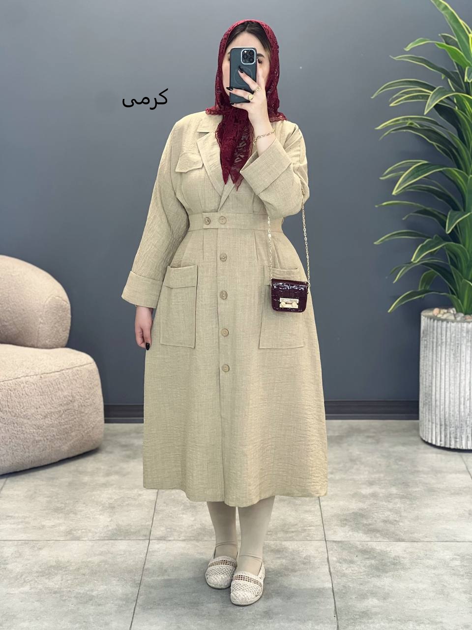 1783- مانتو مزونی یقه انگلیسی