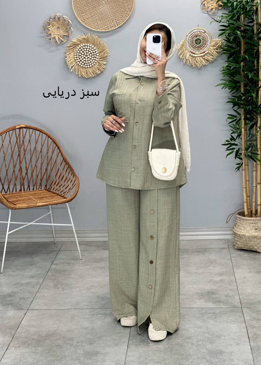 3082-مانتو و شلوار ثمین