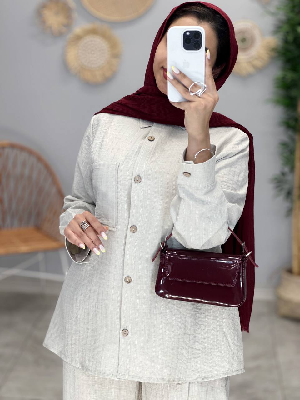 3082-مانتو و شلوار ثمین