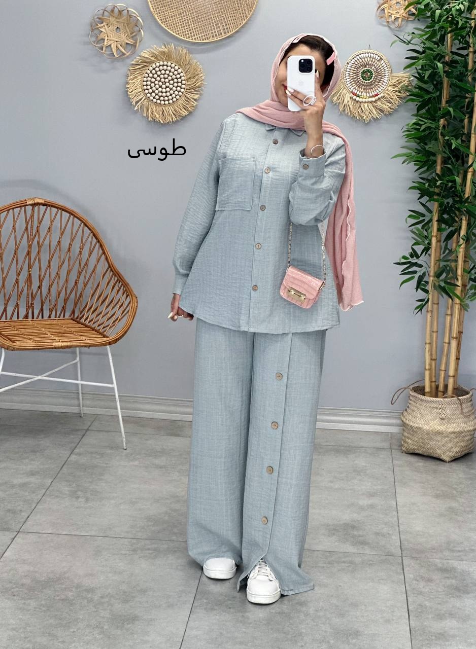 3082-مانتو و شلوار ثمین