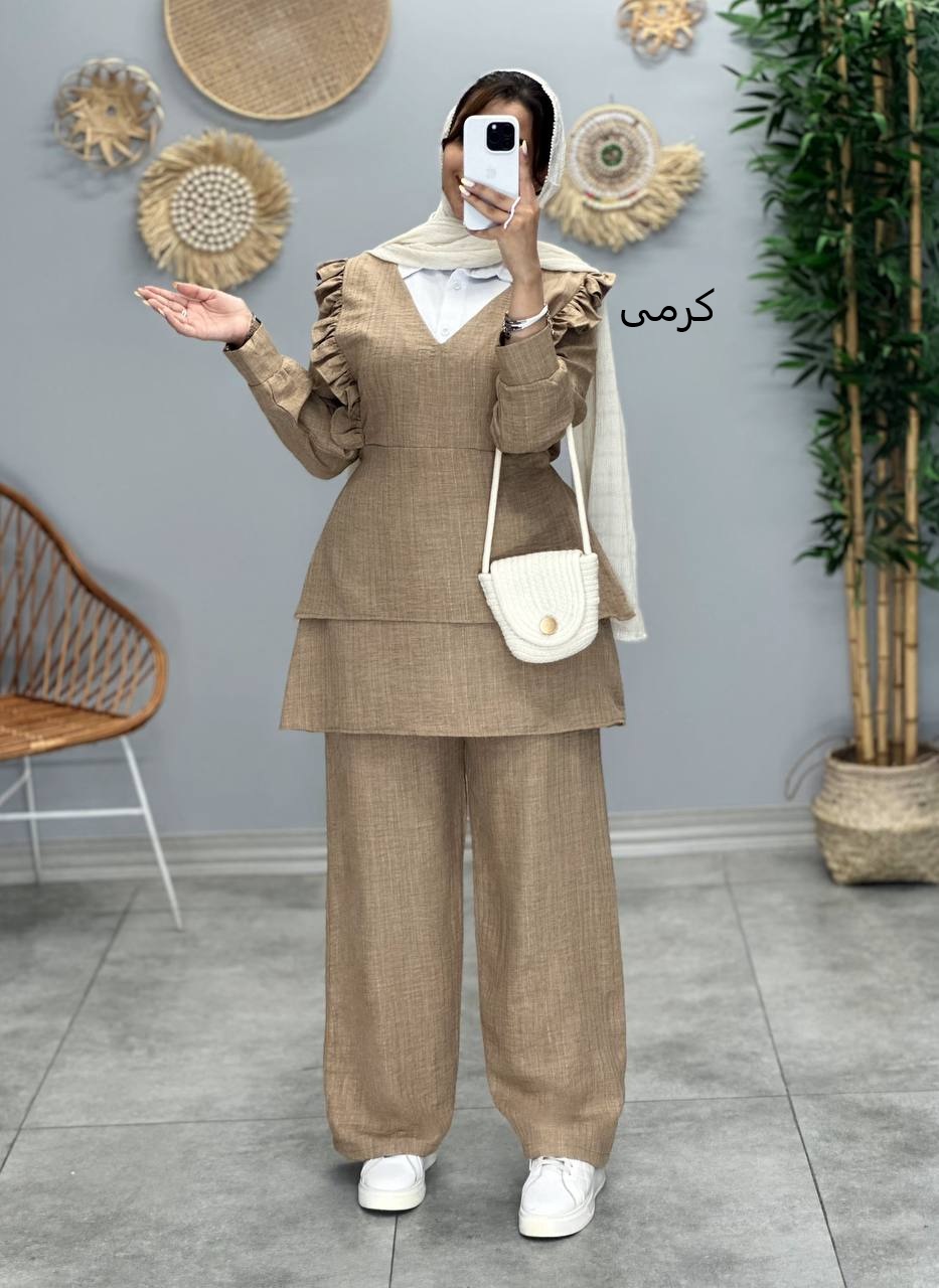 3091-ست شومیز و شلوار مهسان