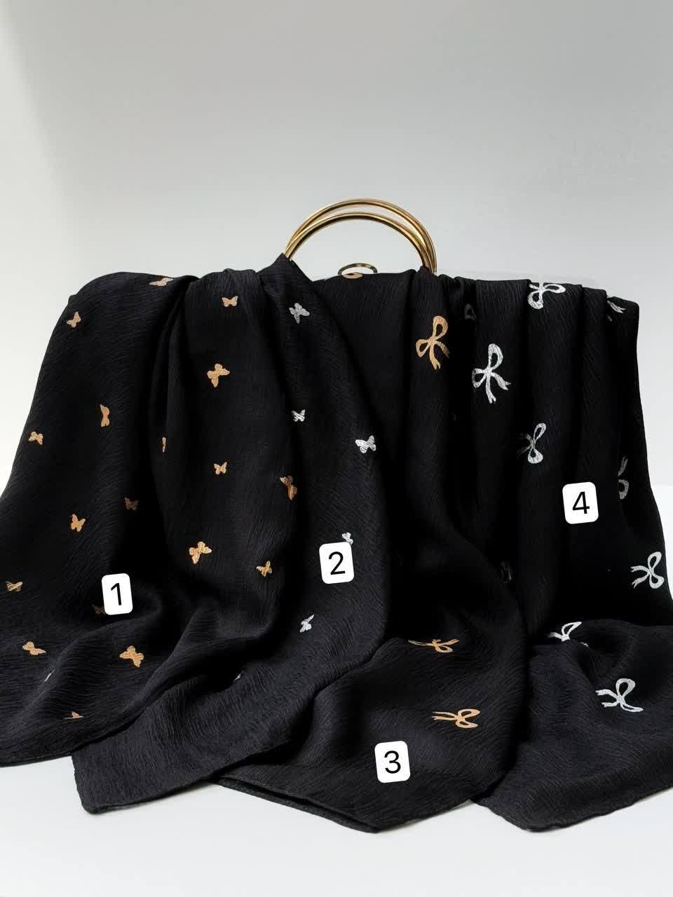 3104-شال نقره کوب پاپیون(ویژه محرم)