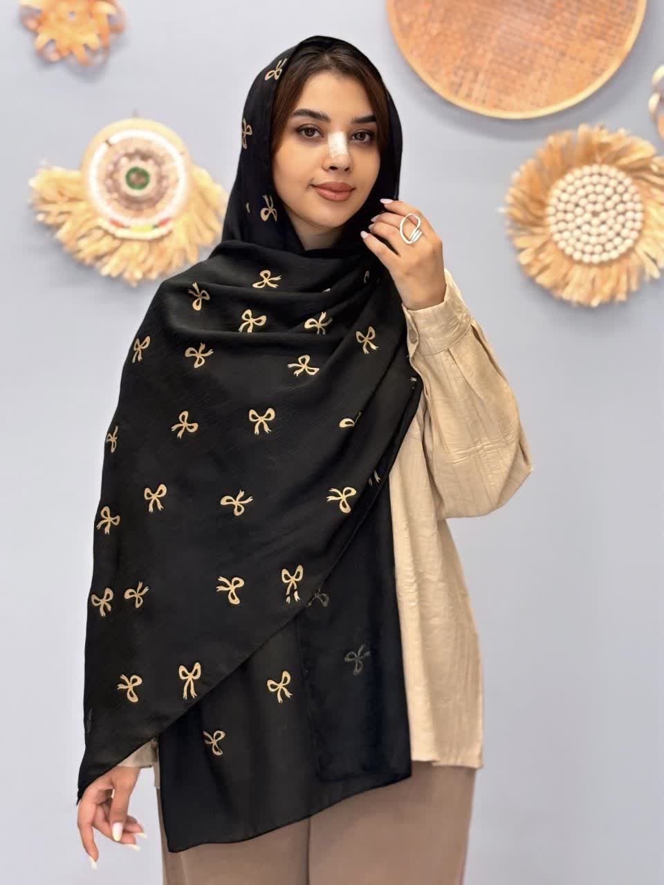 3104-شال نقره کوب پاپیون(ویژه محرم)