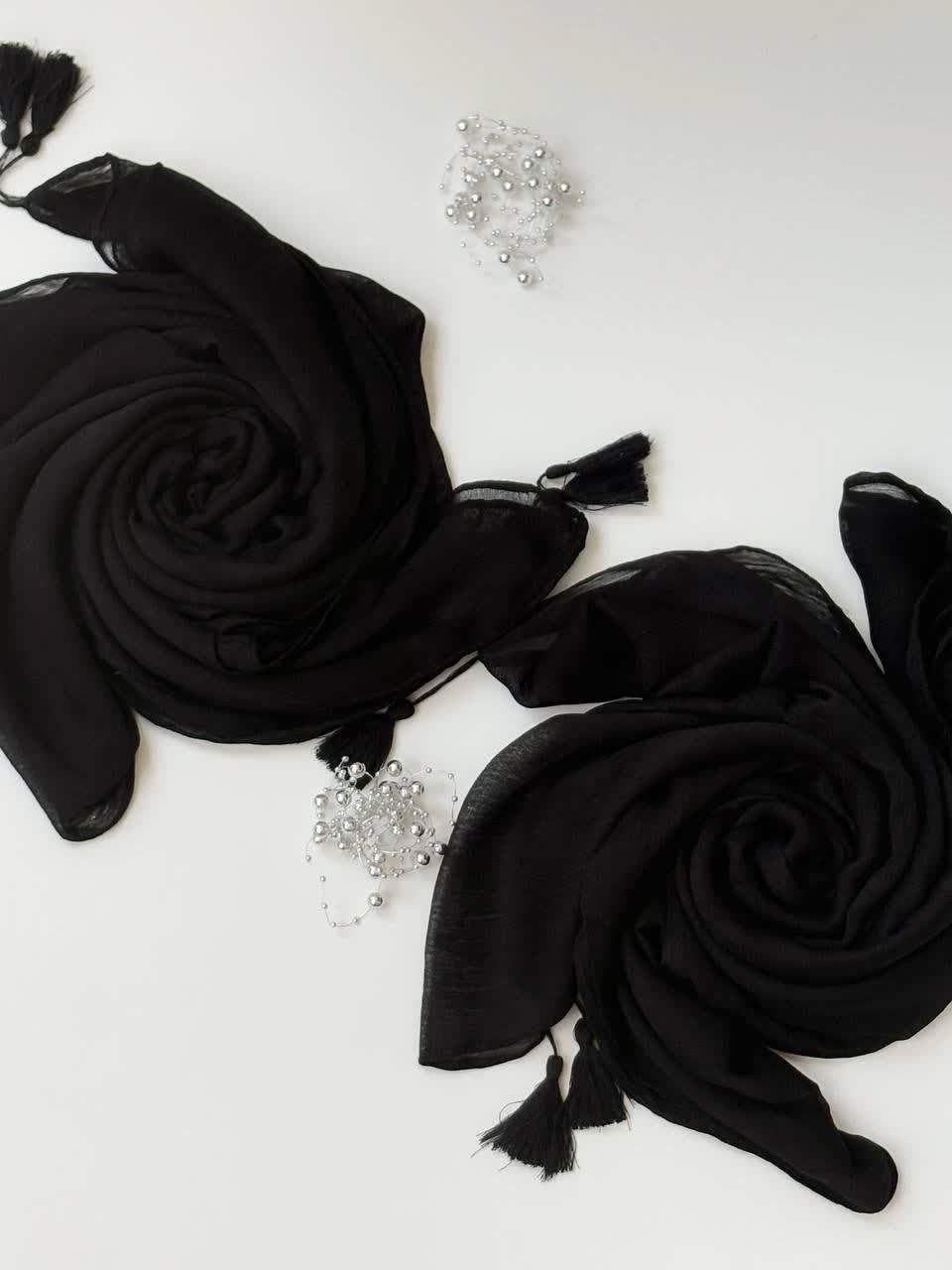 3107-شال مشکی حورا