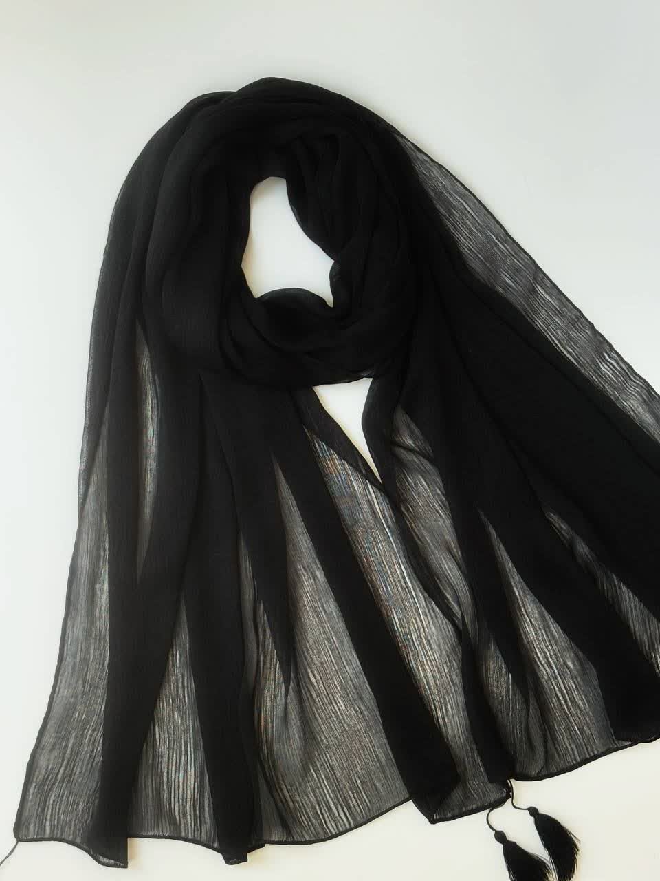 3107-شال مشکی حورا