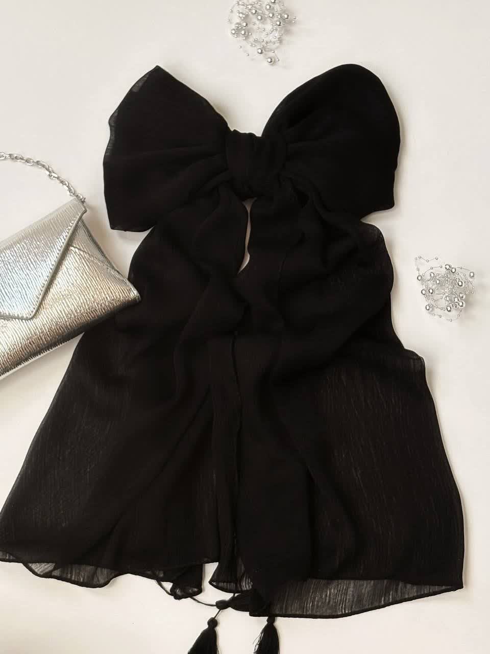 3107-شال مشکی حورا