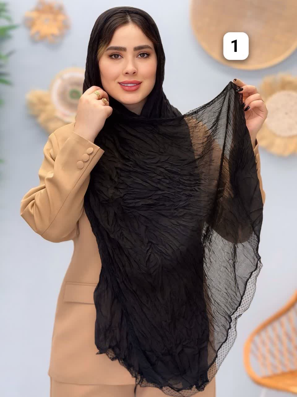 3108-شال ابریشم دور گیپور(ویژه محرم)