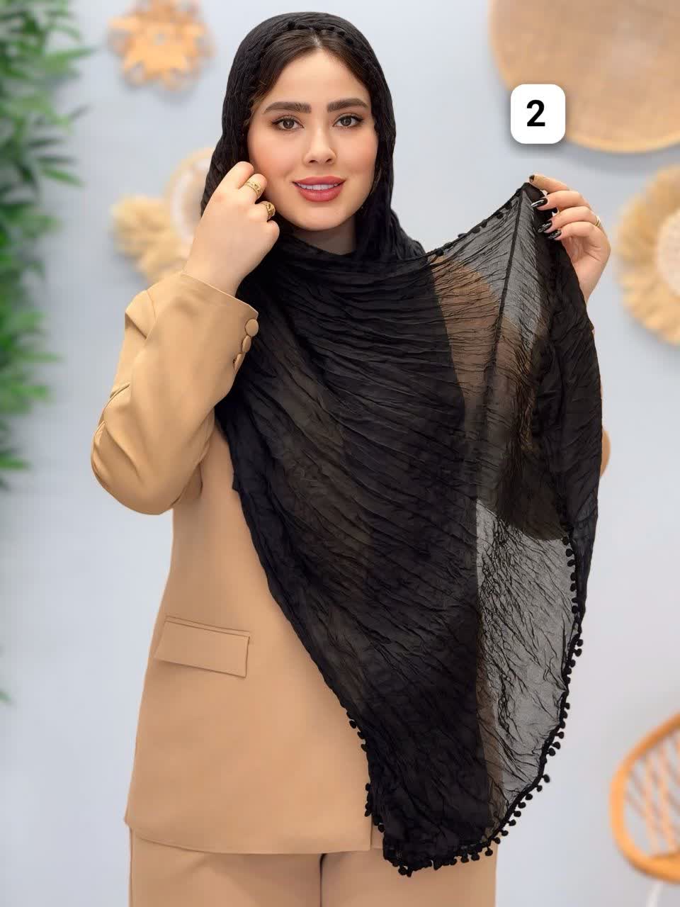 3108-شال ابریشم دور گیپور(ویژه محرم)