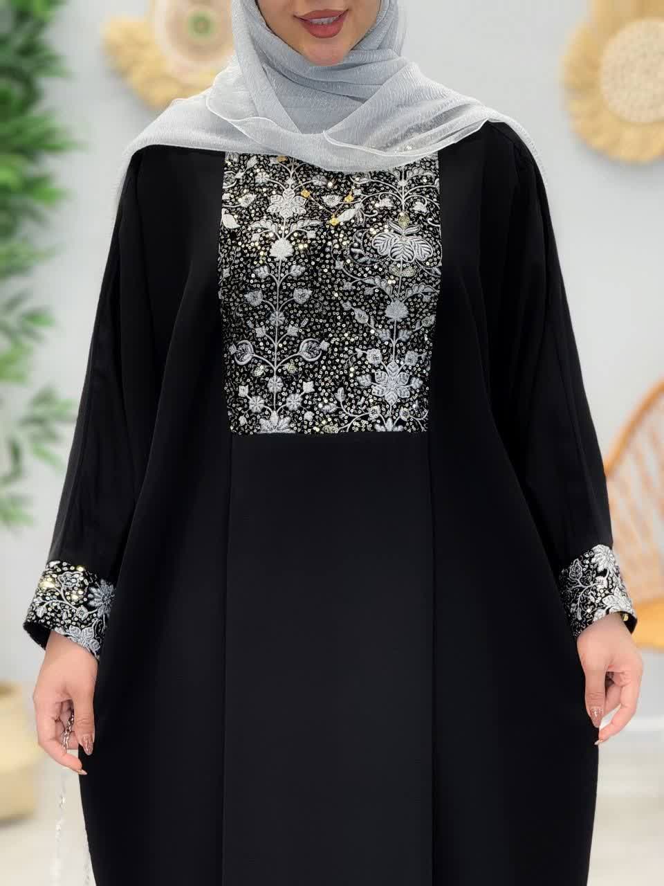 3110-عبایی مزونی یسنا(ویژه محرم)