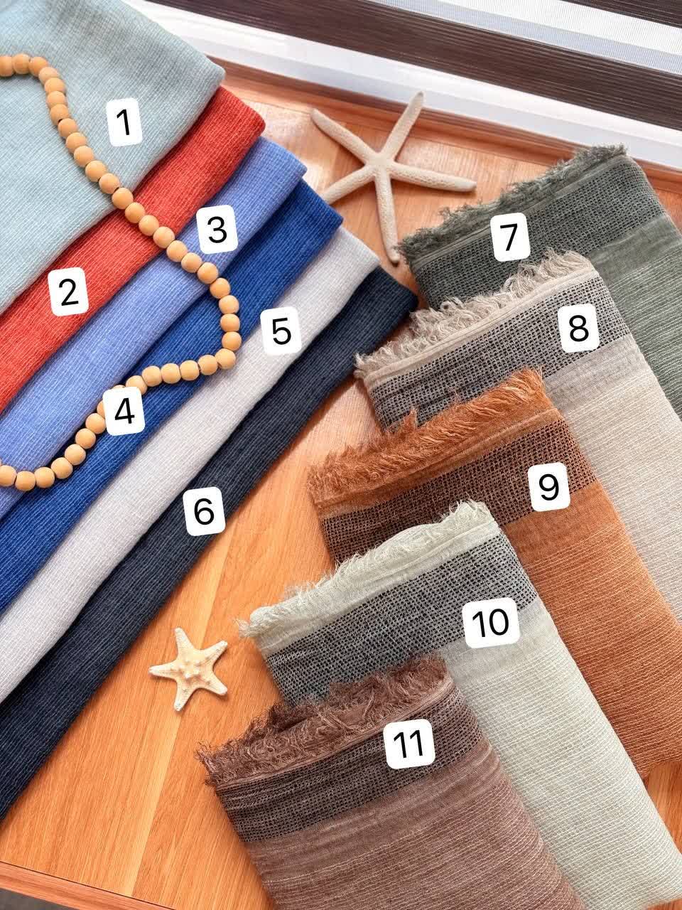 3111-شال کنف راه راه