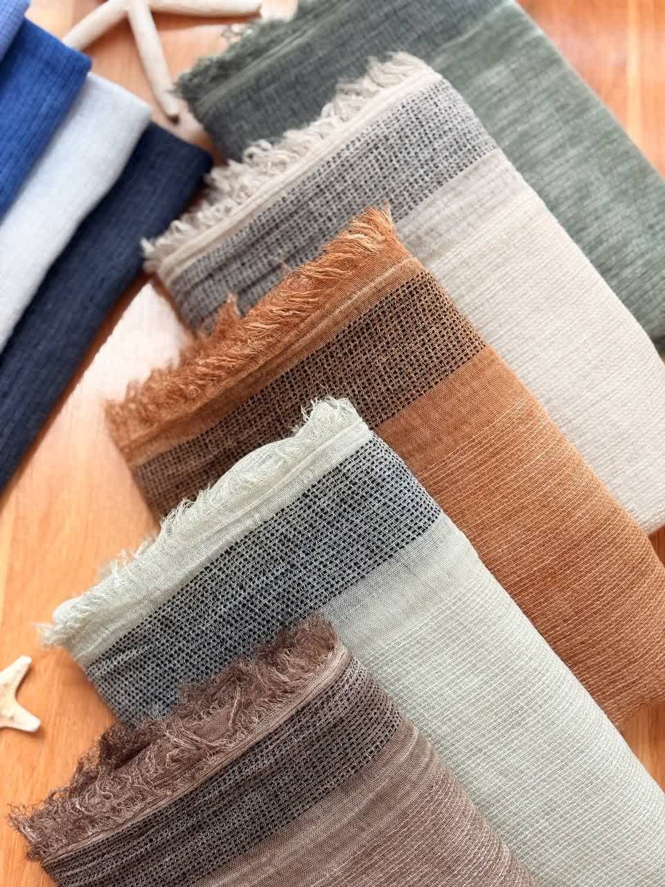 3111-شال کنف راه راه