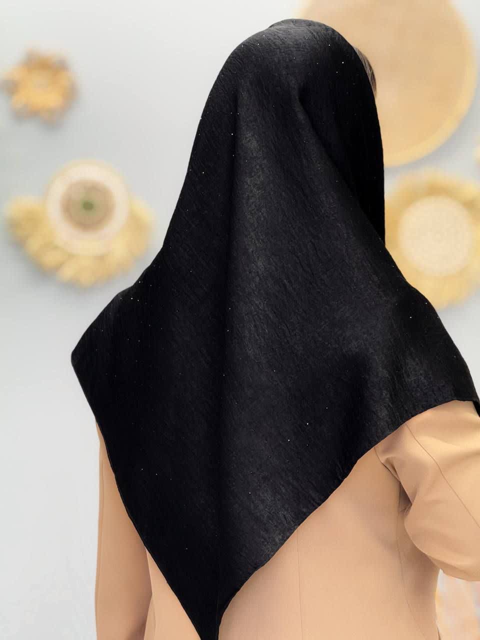 3114-روسری نگین بارونی کوپرا(ویژه محرم)