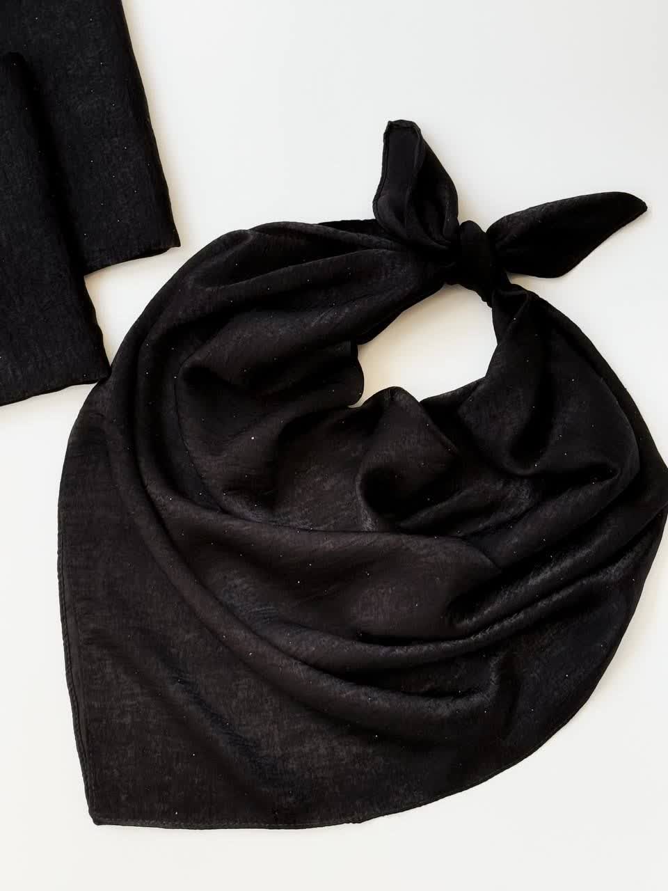 3114-روسری نگین بارونی کوپرا(ویژه محرم)