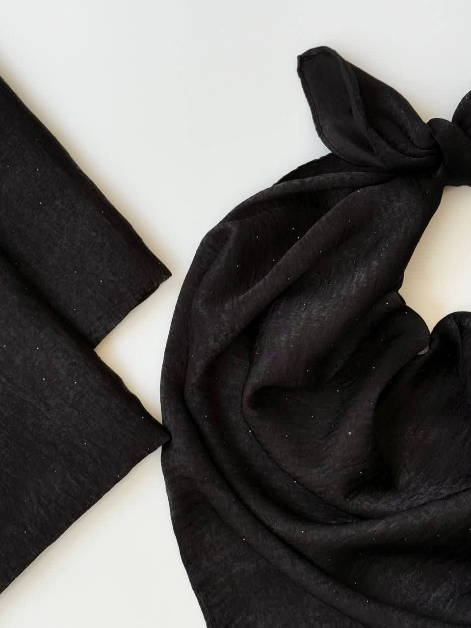 3114-روسری نگین بارونی کوپرا(ویژه محرم)