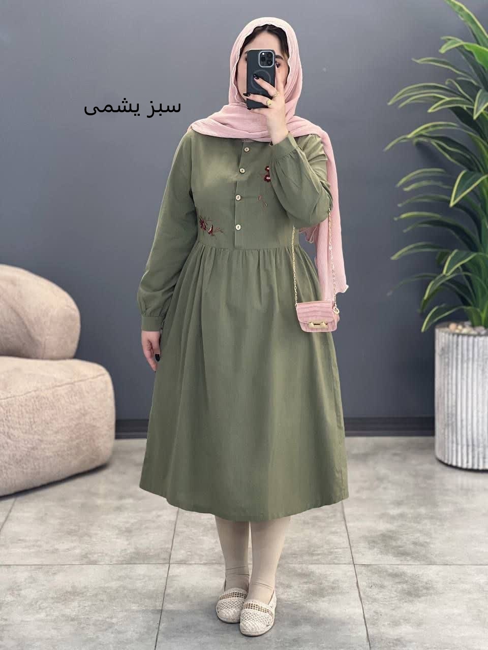 3117-پیراهن شکوفه گیلاس