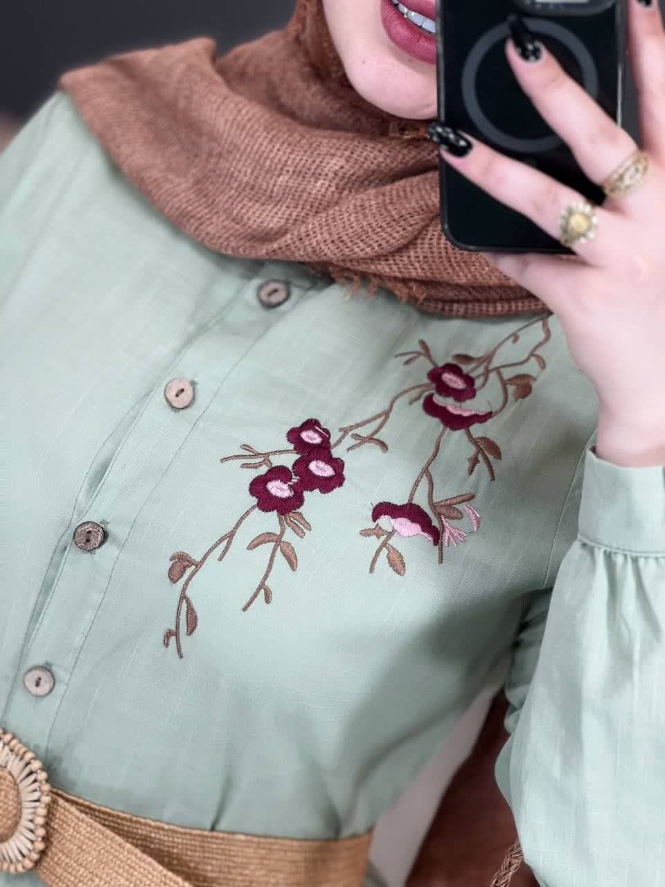 3117-پیراهن شکوفه گیلاس