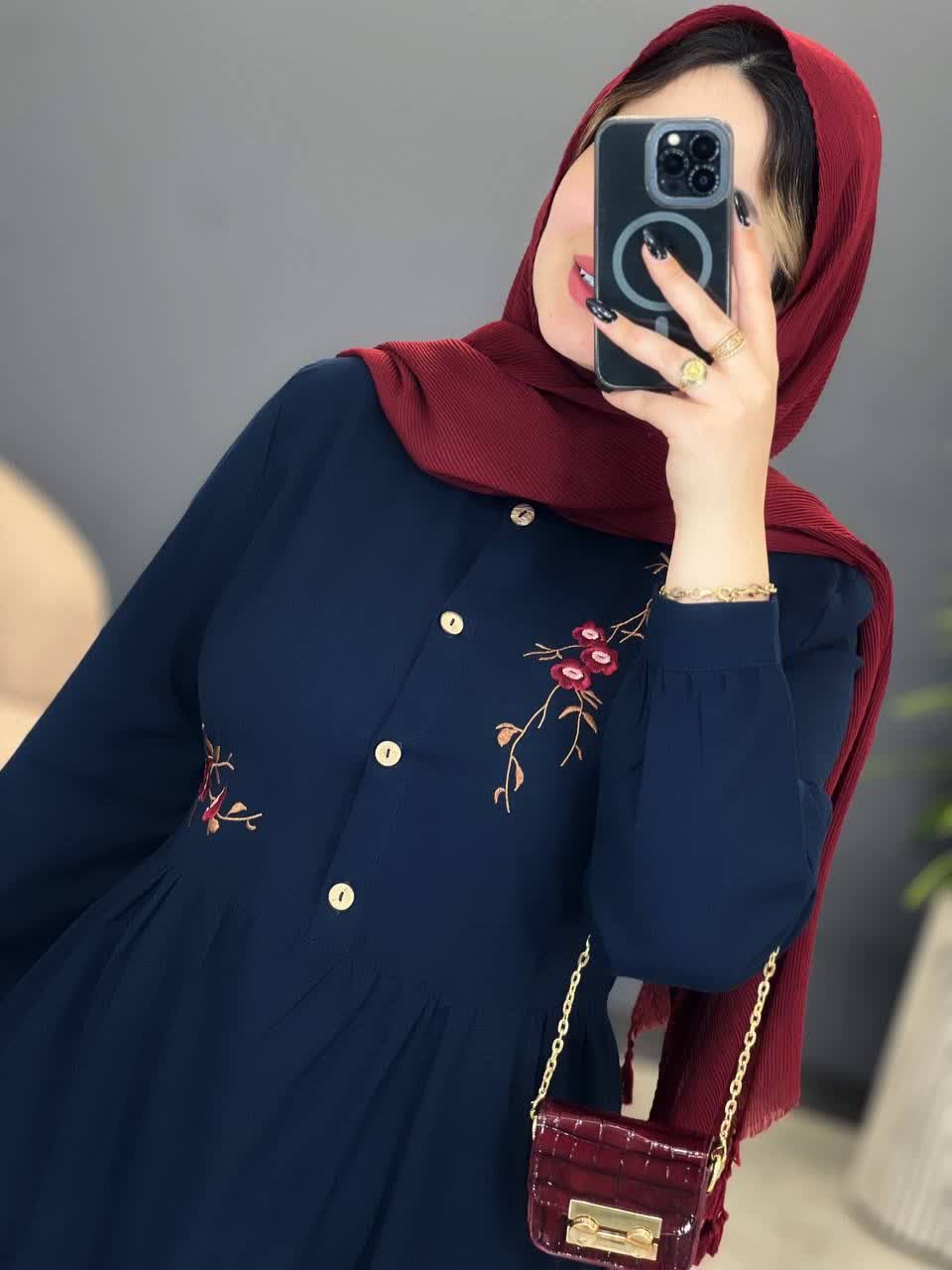 3117-پیراهن شکوفه گیلاس