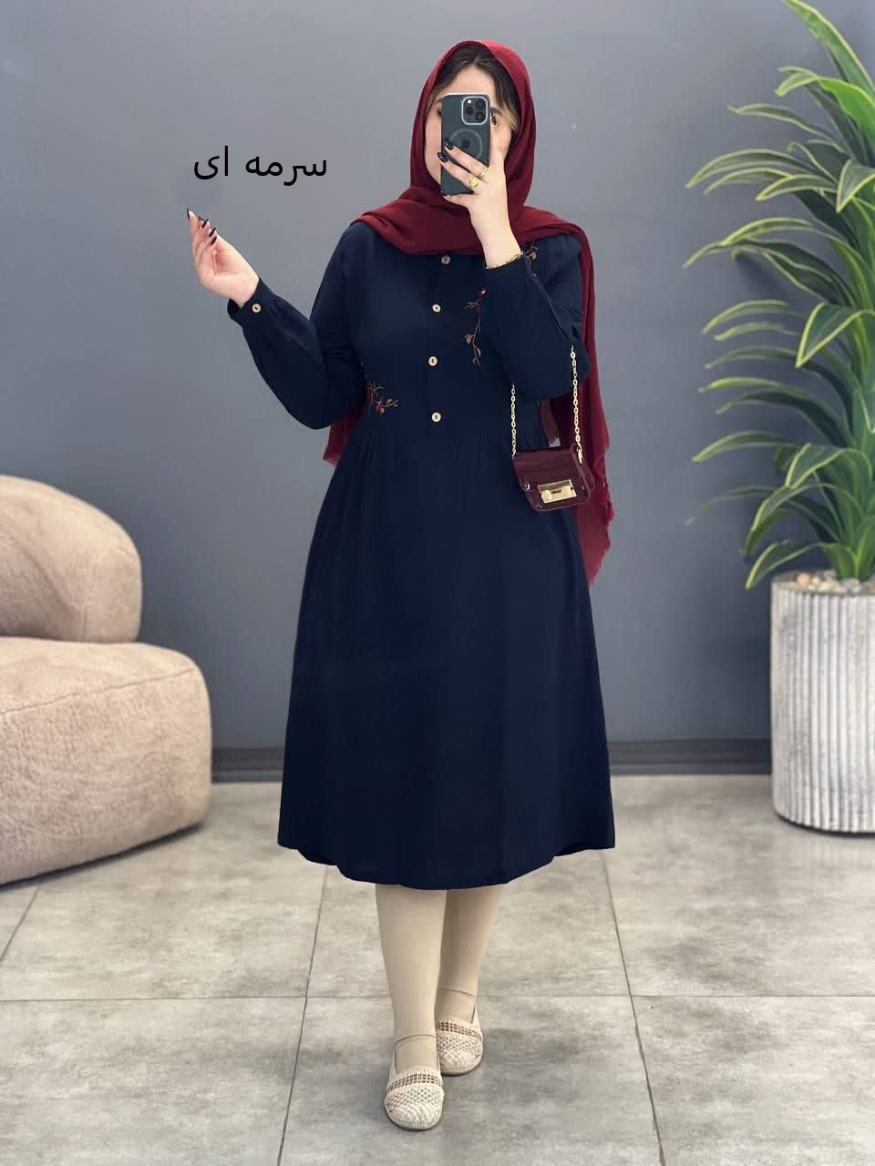 3117-پیراهن شکوفه گیلاس