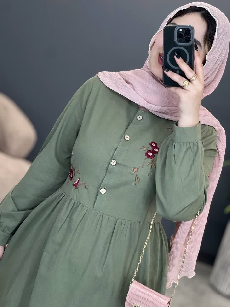 3117-پیراهن شکوفه گیلاس