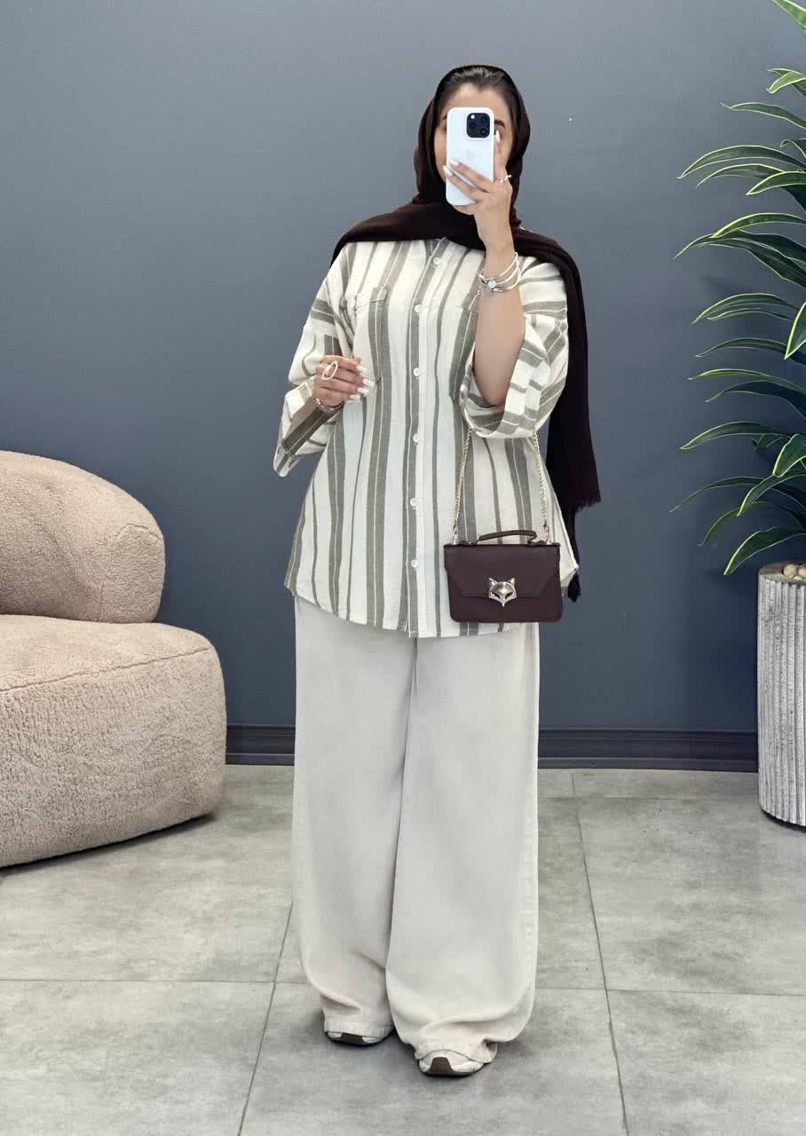 3119-شومیز لینن فیلا