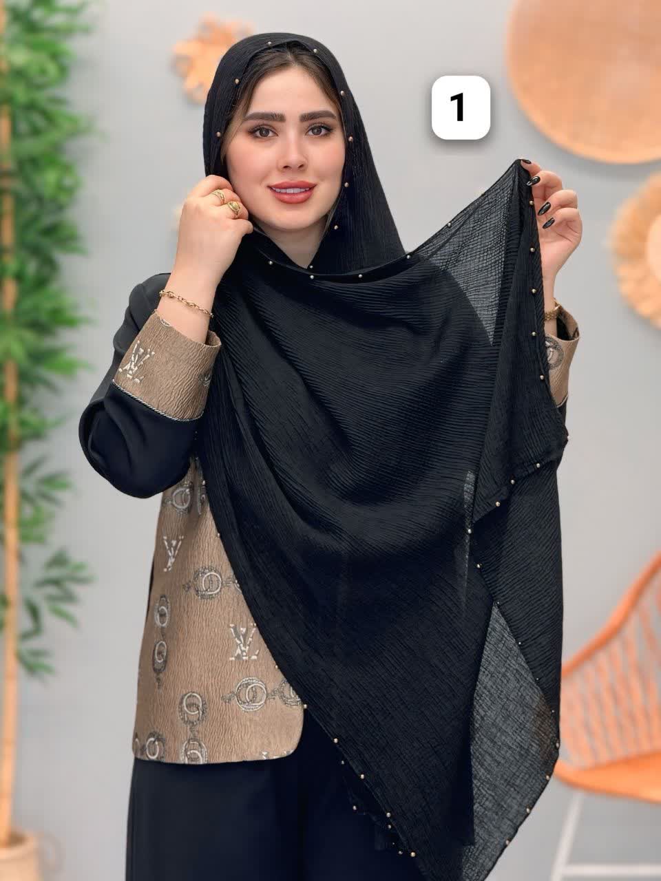 3123-شال دور مروارید