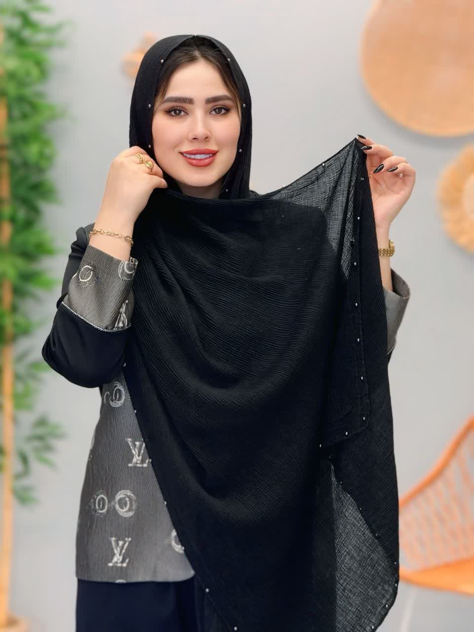 3123-شال دور مروارید