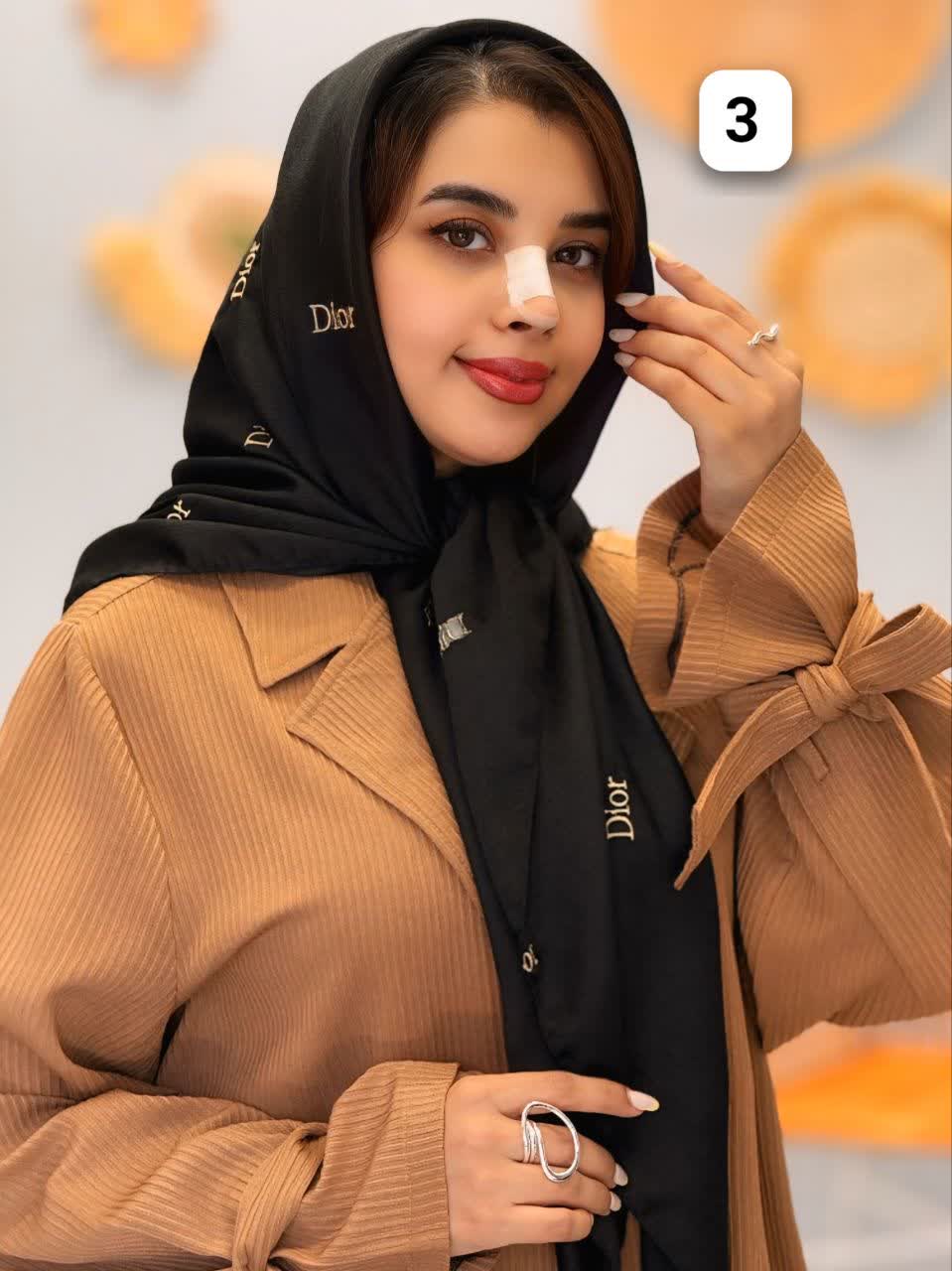 3124-روسری مشکی طهورا(ویژه محرم)