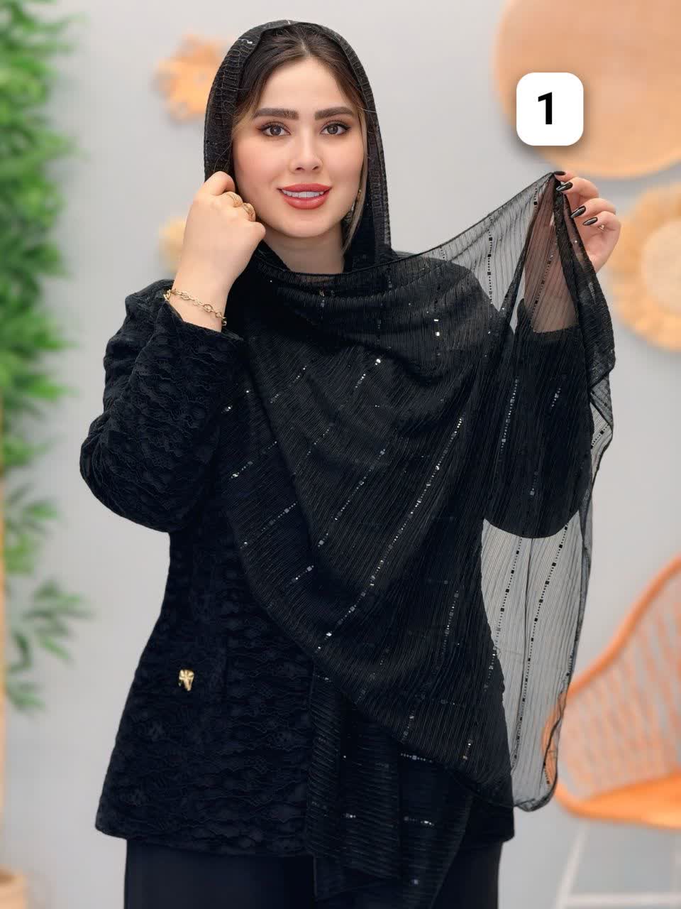 3130-شال کاترین مشکی(ویژه محرم)