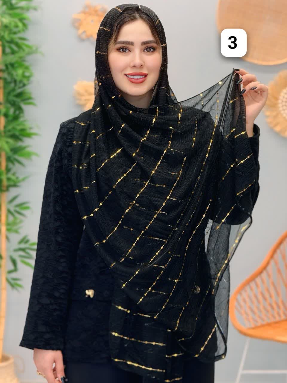 3130-شال کاترین مشکی(ویژه محرم)