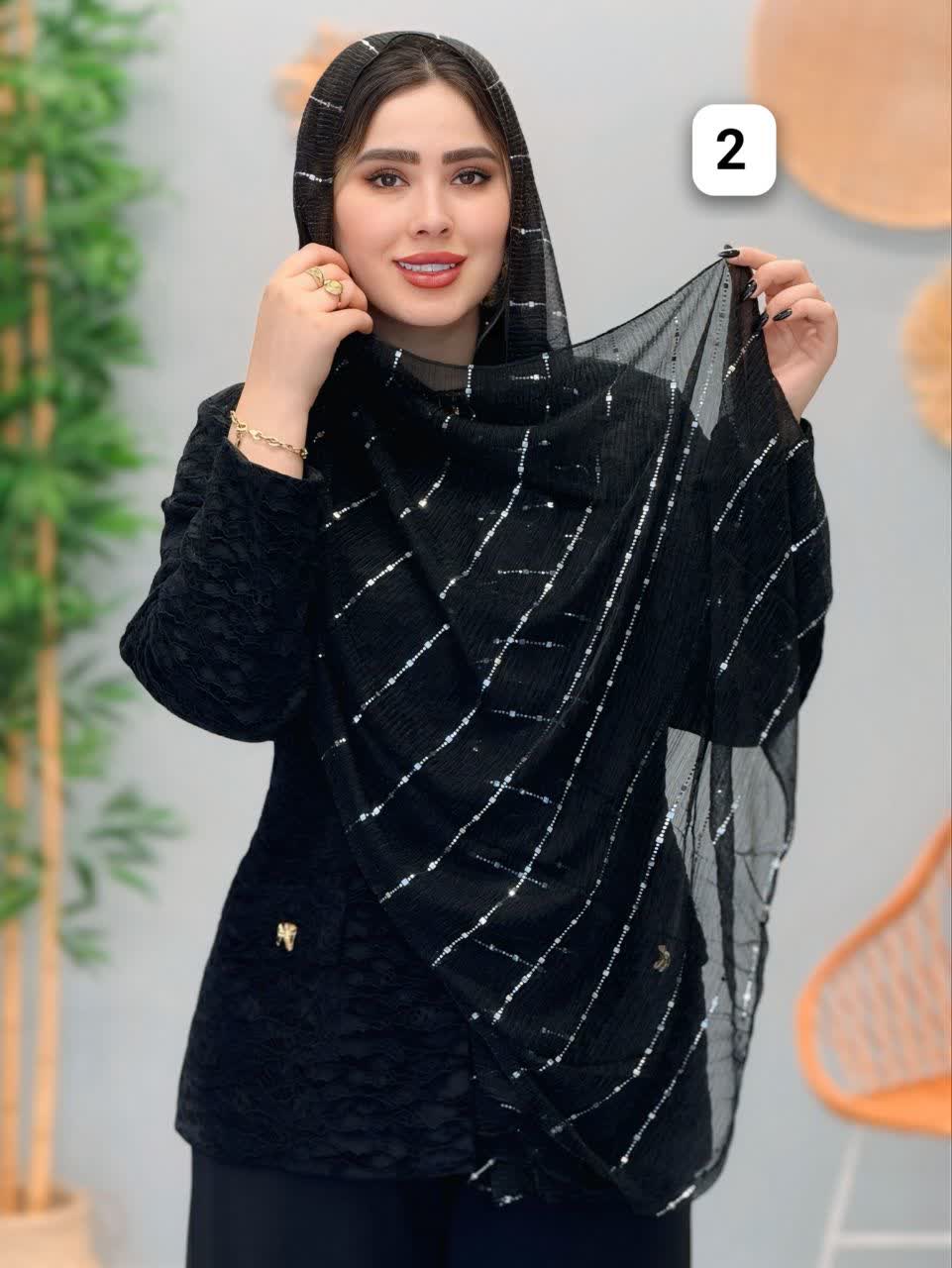 3130-شال کاترین مشکی(ویژه محرم)