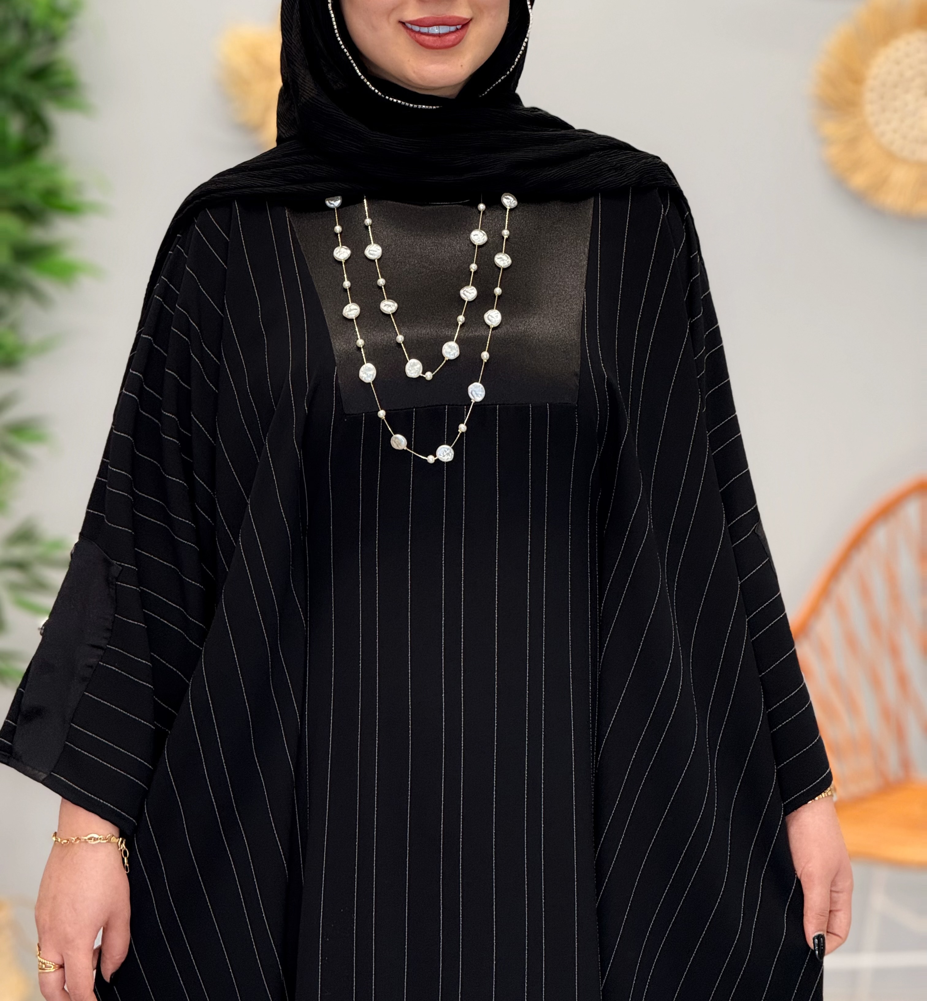 3134-عبایی مزونی دیپلمات(ویژه محرم)